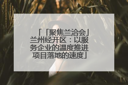 「聚焦兰洽会」兰州经开区：以服务企业的温度推进项目落地的速度
