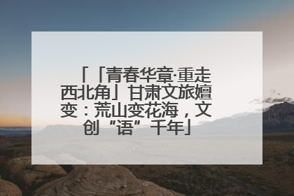「青春华章·重走西北角」甘肃文旅嬗变：荒山变花海，文创“语”千年