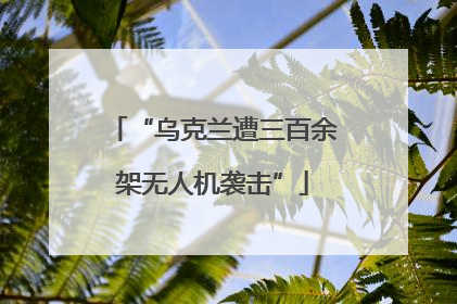 “乌克兰遭三百余架无人机袭击”