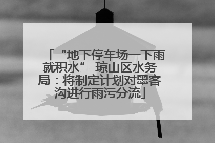 “地下停车场一下雨就积水” 琼山区水务局：将制定计划对墨客沟进行雨污分流