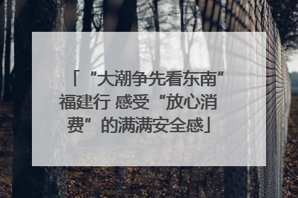 “大潮争先看东南”福建行 感受“放心消费”的满满安全感