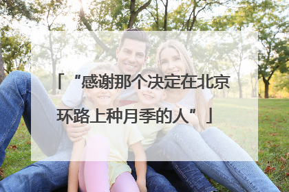 “感谢那个决定在北京环路上种月季的人”