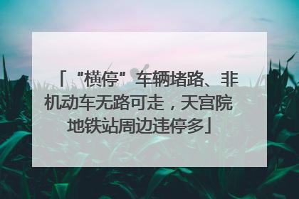 “横停”车辆堵路、非机动车无路可走，天宫院地铁站周边违停多