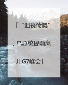 “沮丧愤慨”，乌总统提前离开G7峰会