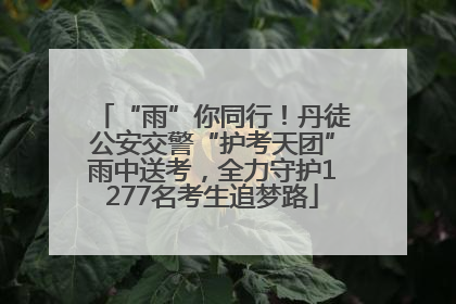 “雨”你同行！丹徒公安交警“护考天团”雨中送考，全力守护1277名考生追梦路