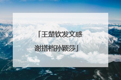 王楚钦发文感谢搭档孙颖莎