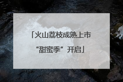 火山荔枝成熟上市 “甜蜜季”开启