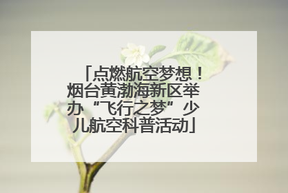 点燃航空梦想！烟台黄渤海新区举办“飞行之梦”少儿航空科普活动