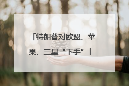 特朗普对欧盟、苹果、三星“下手”