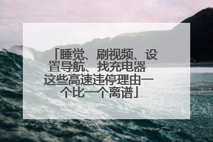睡觉、刷视频、设置导航、找充电器 这些高速违停理由一个比一个离谱