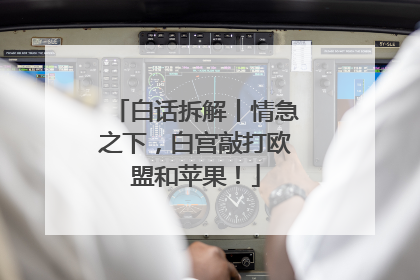 白话拆解丨情急之下，白宫敲打欧盟和苹果！