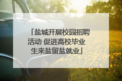 盐城开展校园招聘活动 促进高校毕业生来盐留盐就业
