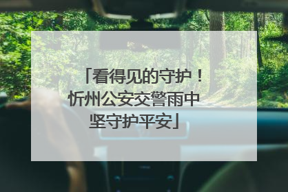 看得见的守护！忻州公安交警雨中坚守护平安