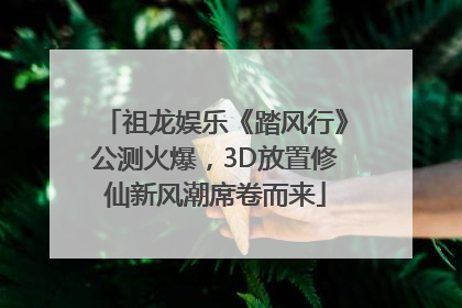 祖龙娱乐《踏风行》公测火爆，3D放置修仙新风潮席卷而来