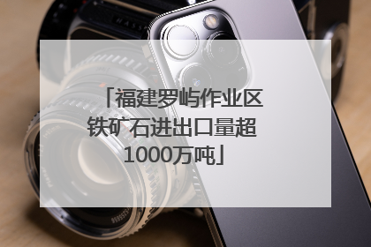 福建罗屿作业区铁矿石进出口量超1000万吨