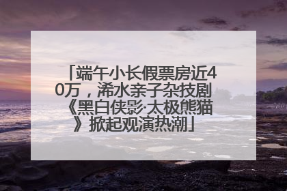端午小长假票房近40万，浠水亲子杂技剧《黑白侠影·太极熊猫》掀起观演热潮