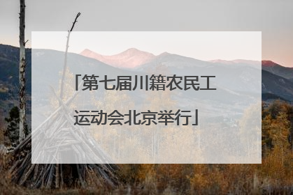 第七届川籍农民工运动会北京举行