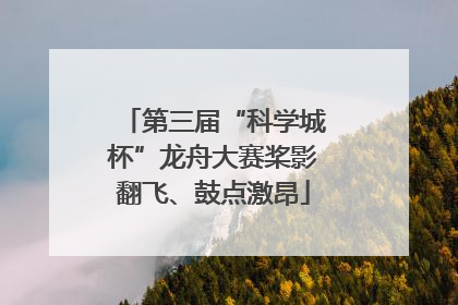 第三届“科学城杯”龙舟大赛桨影翻飞、鼓点激昂