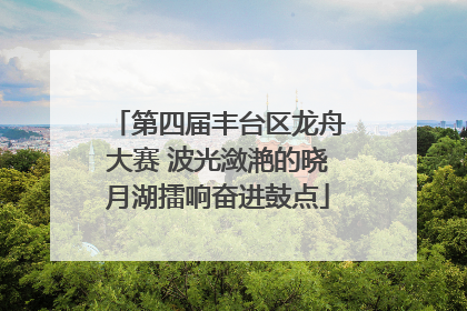 第四届丰台区龙舟大赛 波光潋滟的晓月湖擂响奋进鼓点