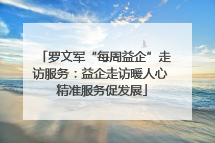 罗文军“每周益企”走访服务：益企走访暖人心 精准服务促发展