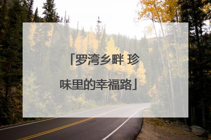 罗湾乡畔 珍味里的幸福路