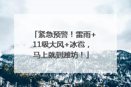 紧急预警！雷雨+11级大风+冰雹，马上就到潍坊！