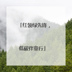 红领绿先锋，低碳伴童行