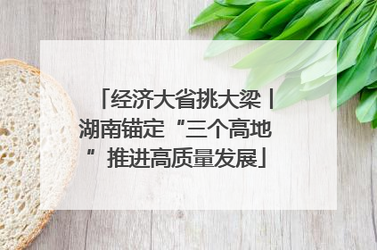 经济大省挑大梁丨湖南锚定“三个高地”推进高质量发展