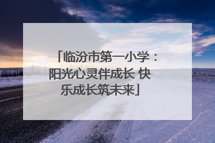 临汾市第一小学：阳光心灵伴成长 快乐成长筑未来