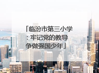 临汾市第三小学：牢记党的教导 争做强国少年