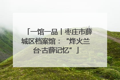 一馆一品丨枣庄市薛城区档案馆：“烽火兰台·古薛记忆”