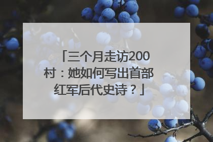三个月走访200村：她如何写出首部红军后代史诗？