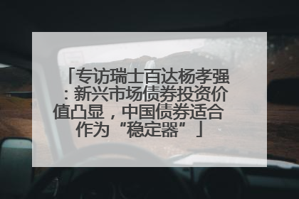 专访瑞士百达杨孝强：新兴市场债券投资价值凸显，中国债券适合作为“稳定器”