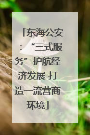 东海公安：“三式服务”护航经济发展 打造一流营商环境