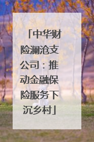 中华财险澜沧支公司：推动金融保险服务下沉乡村