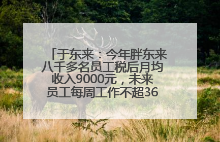 于东来：今年胖东来八千多名员工税后月均收入9000元，未来员工每周工作不超36小时，年假40天起