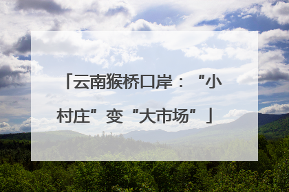 云南猴桥口岸：“小村庄”变“大市场”