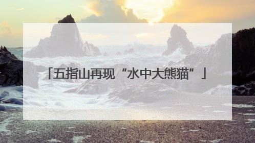 五指山再现“水中大熊猫”