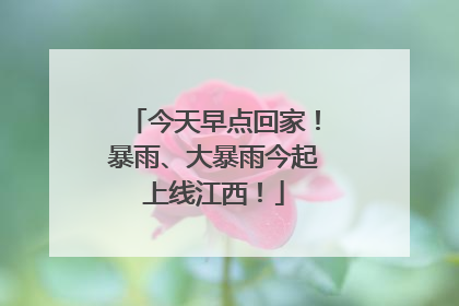 今天早点回家！暴雨、大暴雨今起上线江西！