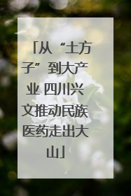 从“土方子”到大产业 四川兴文推动民族医药走出大山