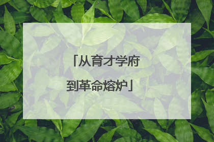 从育才学府到革命熔炉