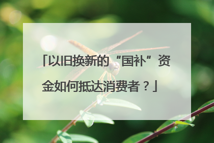 以旧换新的“国补”资金如何抵达消费者？