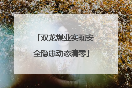 双龙煤业实现安全隐患动态清零