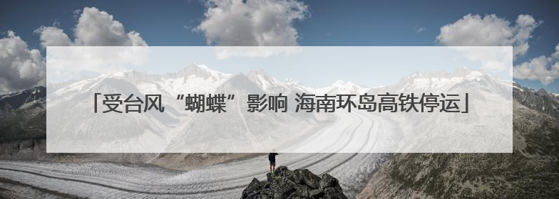 受台风“蝴蝶”影响 海南环岛高铁停运