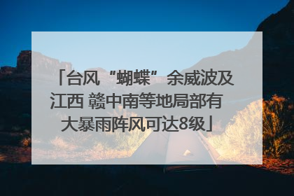 台风“蝴蝶”余威波及江西 赣中南等地局部有大暴雨阵风可达8级
