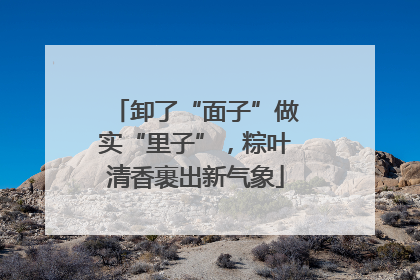 卸了“面子”做实“里子”，粽叶清香裹出新气象