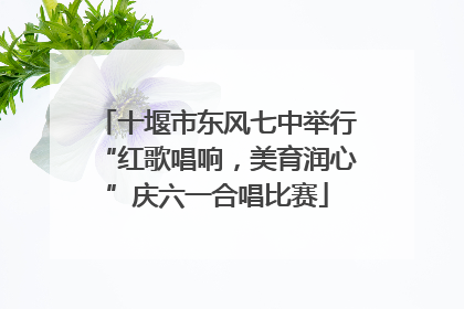 十堰市东风七中举行“红歌唱响，美育润心”庆六一合唱比赛