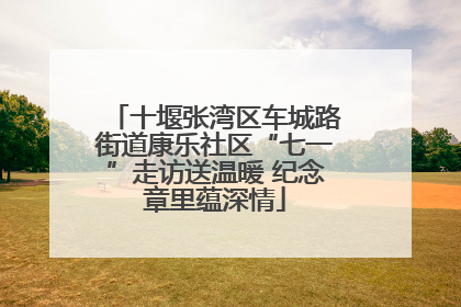 十堰张湾区车城路街道康乐社区“七一”走访送温暖 纪念章里蕴深情