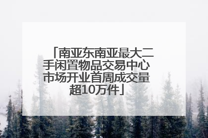 南亚东南亚最大二手闲置物品交易中心市场开业首周成交量超10万件