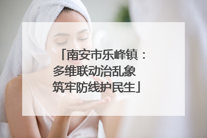 南安市乐峰镇：多维联动治乱象 筑牢防线护民生